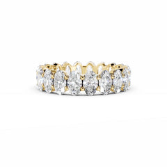 Oval Diamond Eternity Ring - 5x3 Oval Diamonds - 3.5 Carat