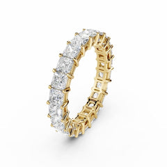 Princess Cut Diamond Eternity Ring - 3MM Diamonds - 3.75 Carat