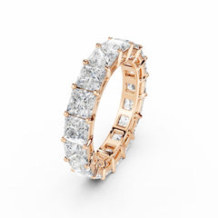Princess Cut Diamond Eternity Ring - 4mm Diamonds - 6.5 Carat