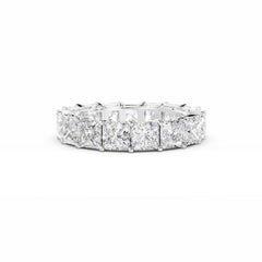 Princess Cut Diamond Eternity Ring - 4mm Diamonds - 6.5 Carat