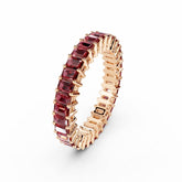 Emerald Cut Ruby Eternity Ring