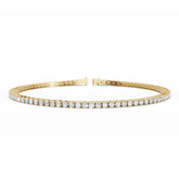 2 carat yellow Gold Diamond tennis Bracelet