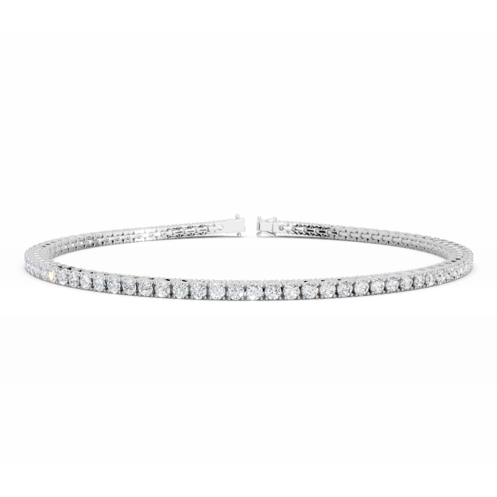 2 Carat White Gold Diamond Tennis Bracelet