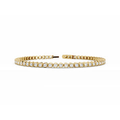 18K Gold Bezel Diamond Tennis Bracelet 1.8 carat