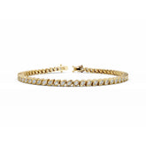 18K Gold Marquise Diamond Tenis Bracelet Bezel 1.2 Carat
