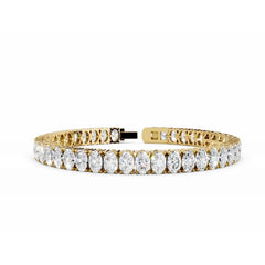 18K Gold Oval Diamond Bracelet 15 Carat
