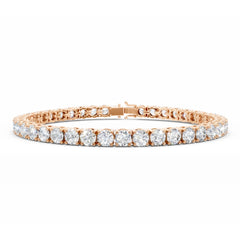 18K Rose Gold Diamond Tennis Bracelet 9 carat