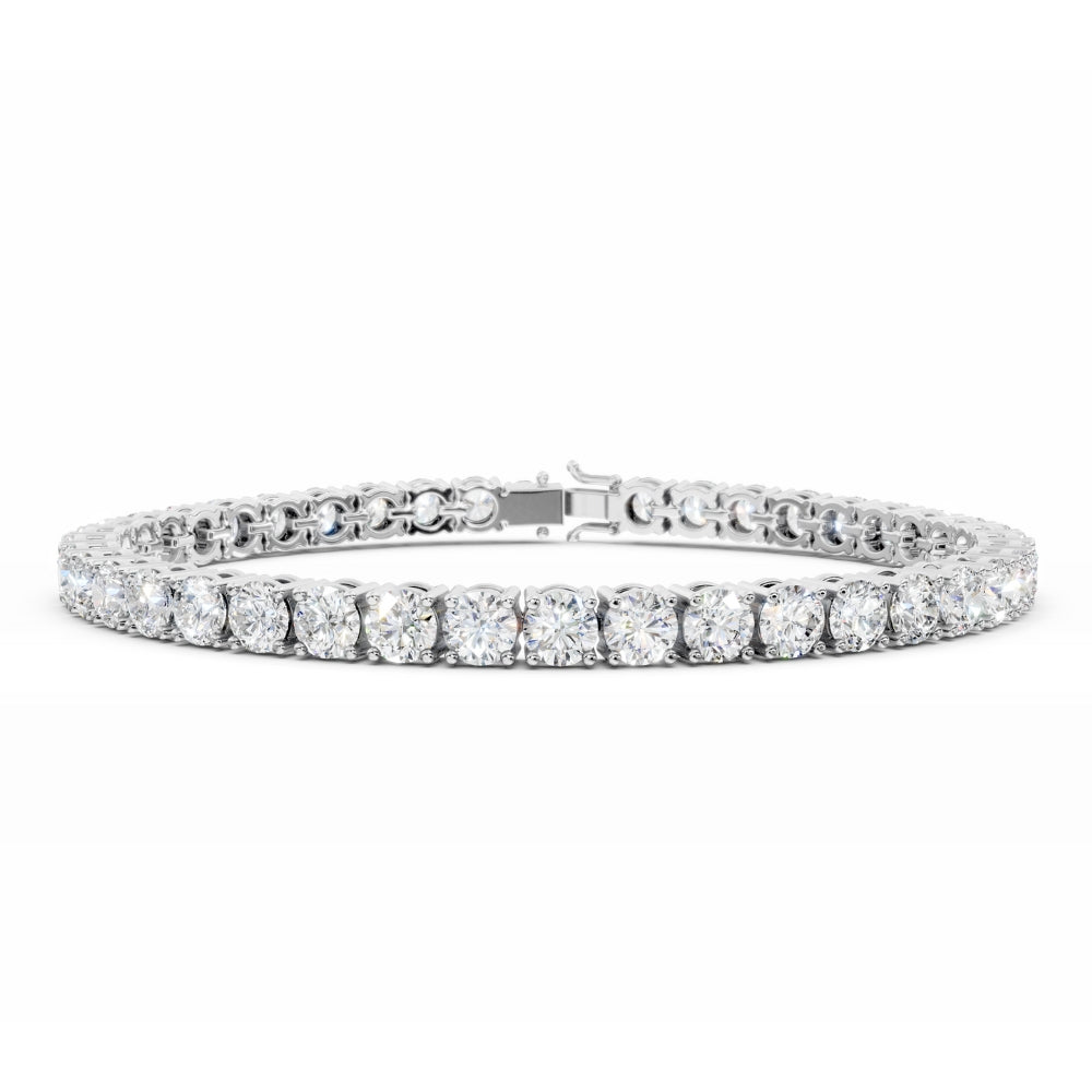 18K White Gold Diamond Tennis Bracelet 9 Carat