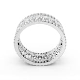 Double Row Marquise & Round Diamond Eternity Ring