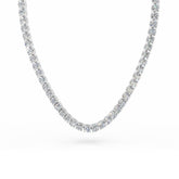 18K Gold Diamond Tennis Necklace - 4 MM Diamonds - 23 Carat