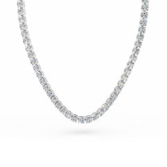 18K Gold Diamond Tennis Necklace - 4 MM Diamonds - 23 Carat