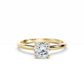 1 Carat Cushion Diamond Engagement Ring 18K Gold