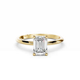 1 Carat Emerald Cut Diamond Engagement Ring Gold