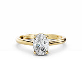 1 Carat Oval Diamond Engagement Ring 18K Gold