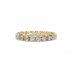 Eternity Diamond Ring - 2.5MM Round Diamonds- 1.35 Carat