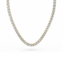18K Gold Diamond Tennis Necklace - 4 MM Diamonds - 23 Carat