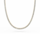 18K Gold Diamond Tennis Necklace - 3MM Diamonds -12.4 Carat Diamond