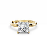 2 Carat Princess Cut Engagement Ring 18K Gold