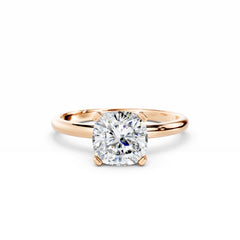 2 carat Cushion Diamond Engagement Ring 18K Rose Gold