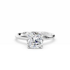 2 carat Cushion Diamond Engagement Ring 18K White Gold