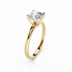 2 carat Cushion Lab Grown Diamond Engagement Ring 18K Gold