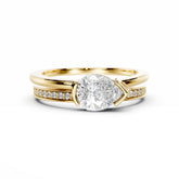 1 Carat Pear Diamond Embrace Engagement Ring