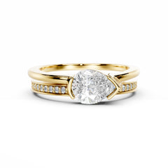 1 Carat Pear Diamond Embrace Engagement Ring
