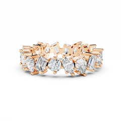 18K Gold Multi-Cut Diamond Eternity Band