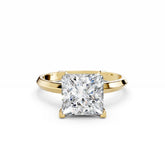 3 Carat Princess Cut Diamond Engagement Ring 18K Gold