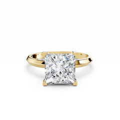3 Carat Princess Cut Diamond Engagement Ring 18K Gold