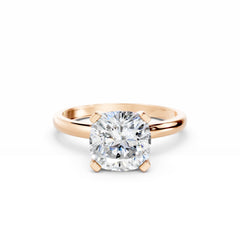 3 carat Cushion Diamond Engagement Ring 18K Rose Gold