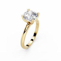 3 carat Cushion Lab Grown Diamond Engagement Ring 18K Gold