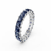 Princess Cut Sapphire Eternity Ring - 3MM -