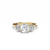 3 Carat Diamond Three Round Stone Engagement Ring