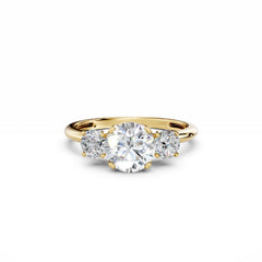 3 Carat Diamond Three Round Stone Engagement Ring