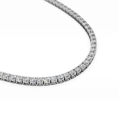 18K Gold Diamond Tennis Necklace - 3MM Diamonds -12.4 Carat Diamond
