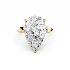 8 Carat Pear Cut Diamond Engagement Ring