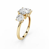 3 Carat Three Stone Round Diamond Engagement Ring