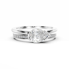 1 Carat Pear Diamond Embrace Engagement Ring