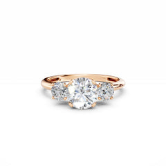 3 Carat Diamond Three Round Stone Engagement Ring
