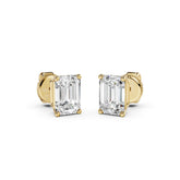 1 Carat Emerald Cut Diamond Earrings
