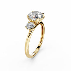 1.5 Carat Three Stone Diamond Engagement Ring