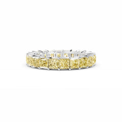 Princess Cut Yellow Diamond Eternity Ring - 3MM -
