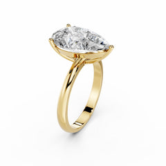 5 Carat Pear Cut Diamond Engagement Ring
