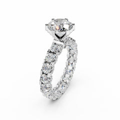 2 Carat Round Diamond Eternity Engagement Ring