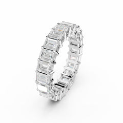 Emerald Cut Diamond Eternity Ring - 4x3 Emerald Diamonds - 3.25 Carat