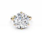 8 Carat Round Diamond Engagement Ring 18K Gold