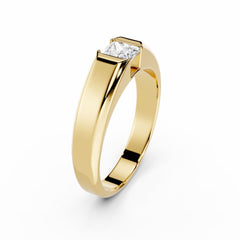 Men 0.50 Carat Princess Cut Diamond Engagement Ring