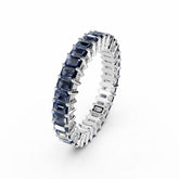 Sapphire Emerald Cut Eternity Ring
