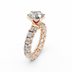 2 Carat Round Diamond Eternity Engagement Ring